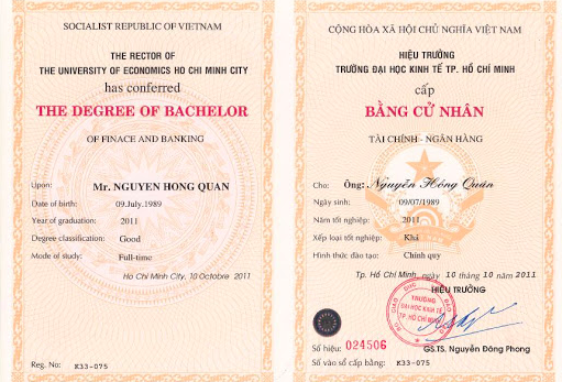 Các loại bằng cấp chứng chỉ tài chính